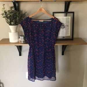 Navy and Orange Dress